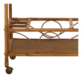 Vintage Rattan Bar Cart