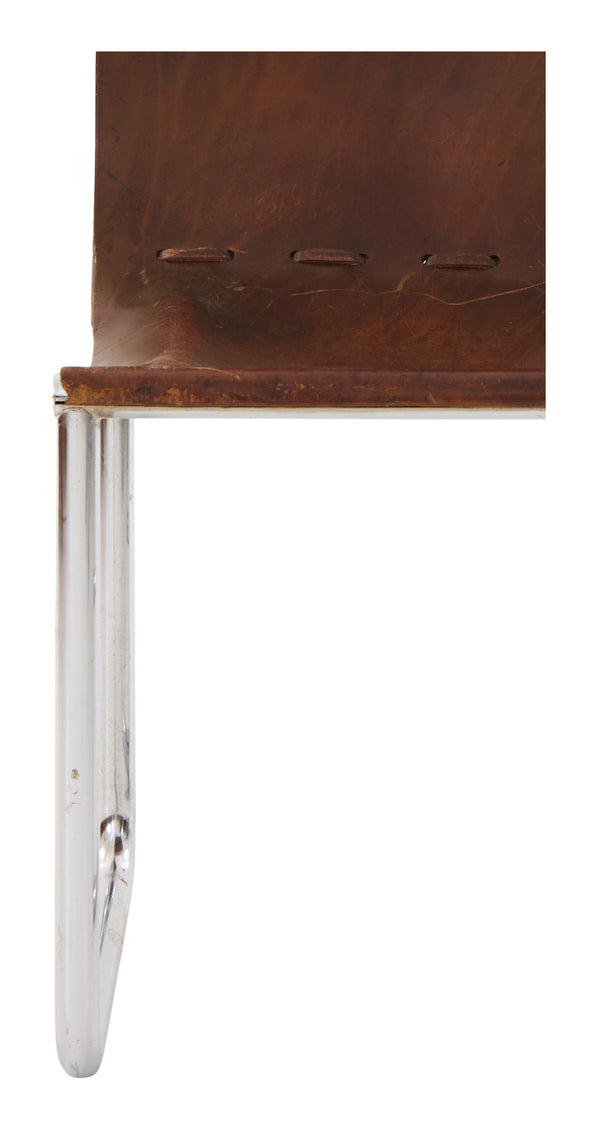 Vintage Leather Sling Dining Chair