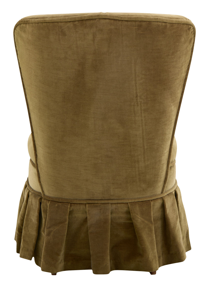 Vintage Velvet Slipper Chair