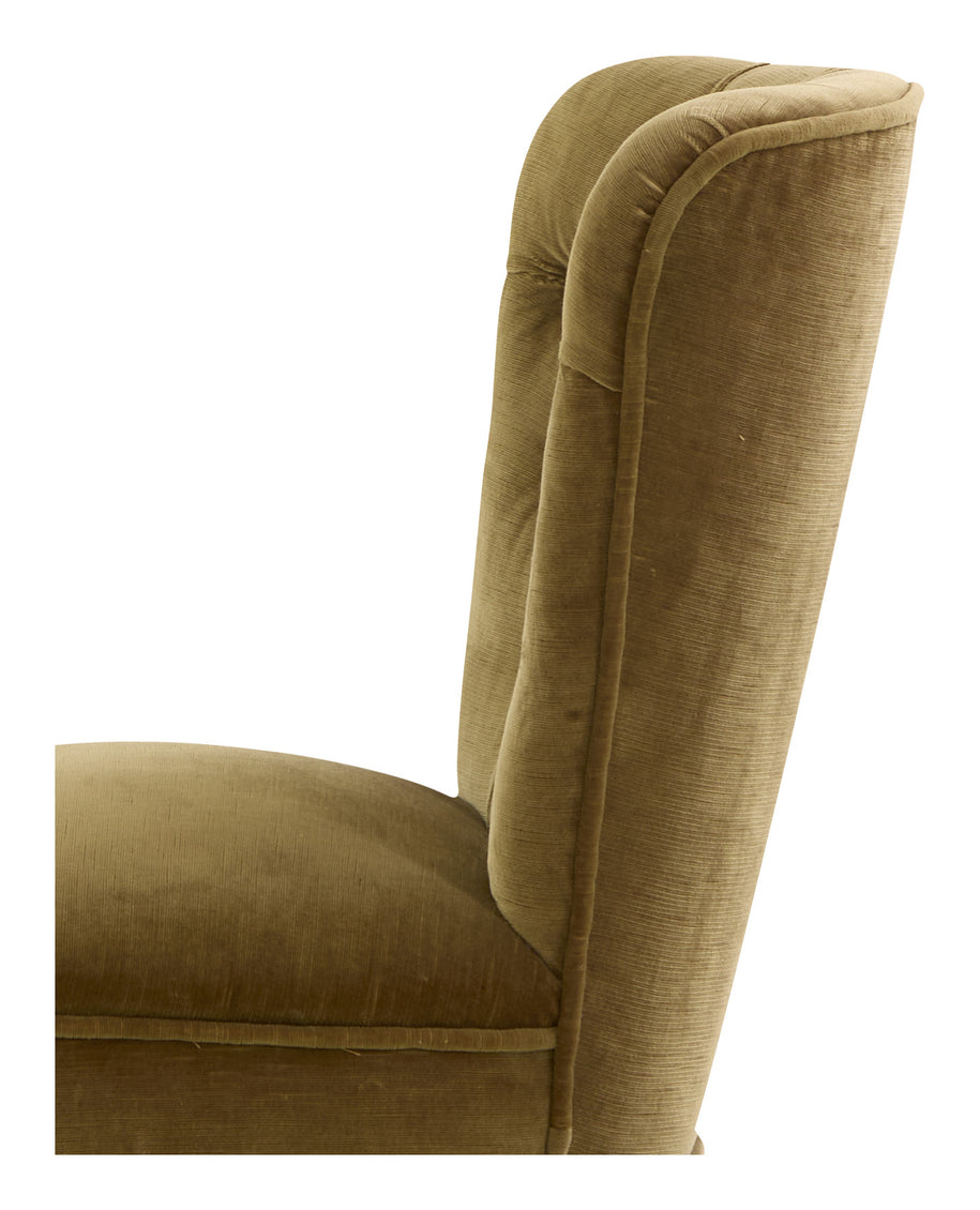 Vintage Velvet Slipper Chair