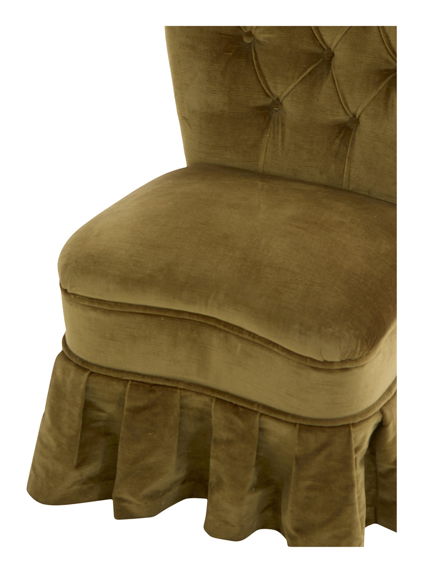 Vintage Velvet Slipper Chair