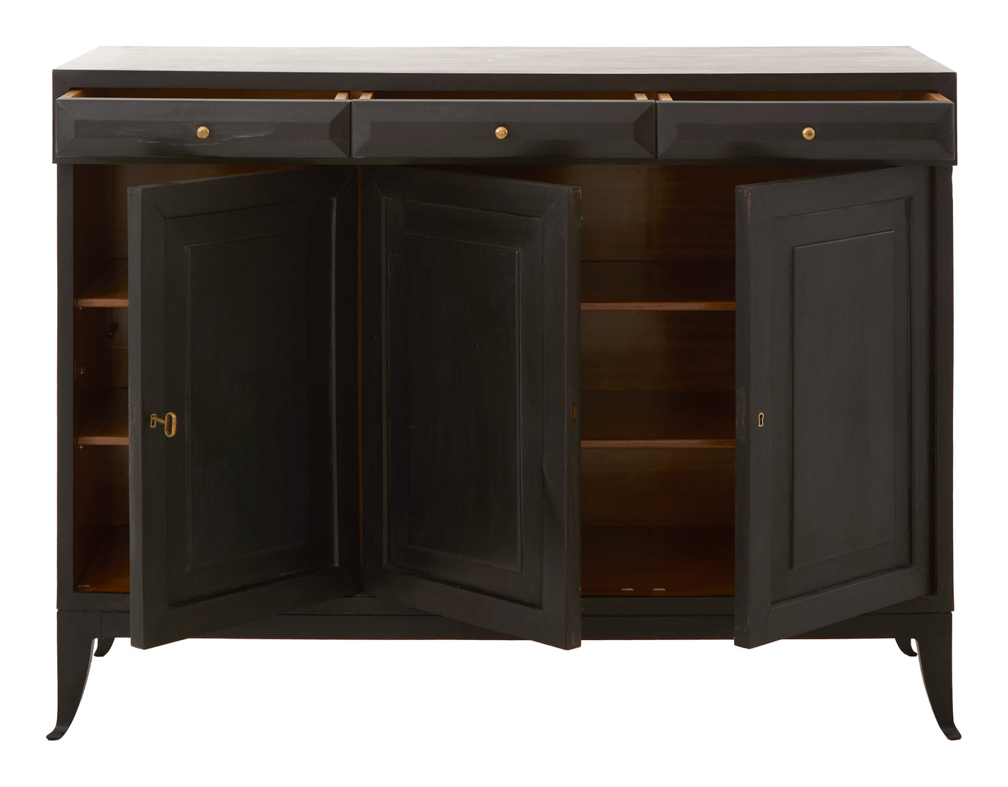 Vintage Black Italian Credenza