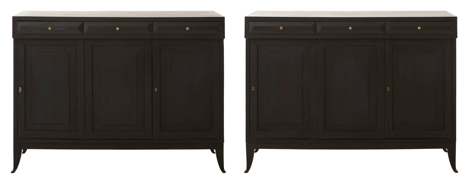 Vintage Black Italian Credenza