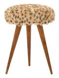 Vintage Spotted Hide Stool