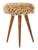 Vintage Spotted Hide Stool