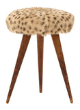 Vintage Spotted Hide Stool