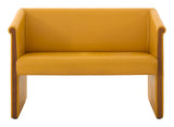 Vintage Yellow Leather Sofa