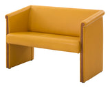 Vintage Yellow Leather Sofa