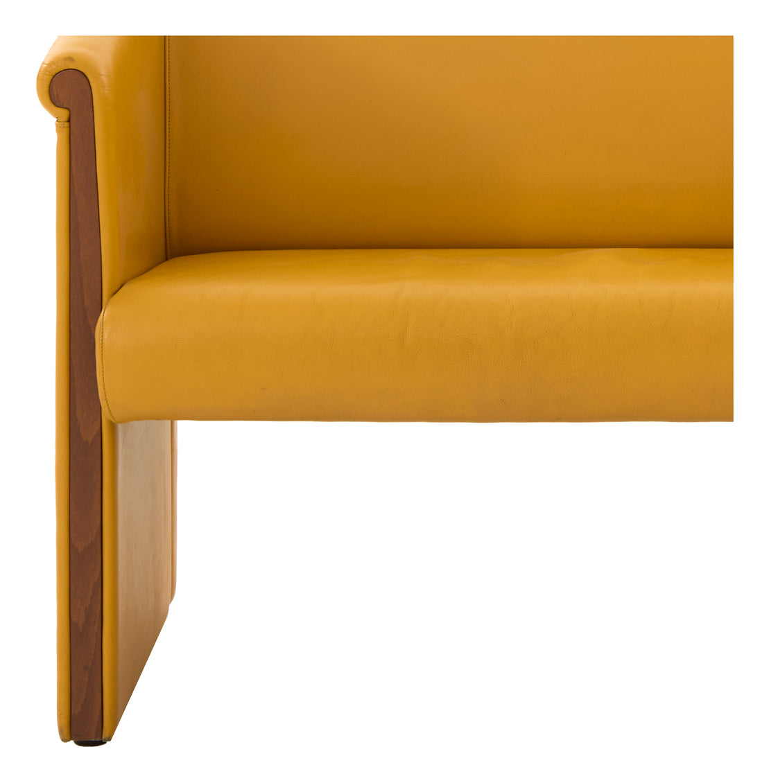 Vintage Yellow Leather Sofa