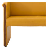 Vintage Yellow Leather Sofa