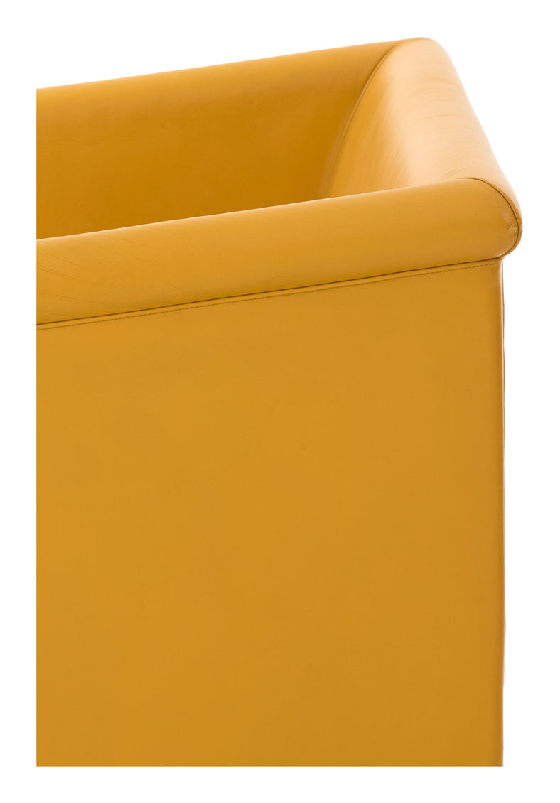 Vintage Yellow Leather Sofa