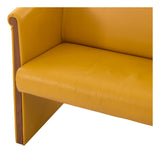 Vintage Yellow Leather Sofa