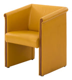 Vintage Yellow Leather Chair