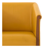 Vintage Yellow Leather Chair