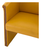 Vintage Yellow Leather Chair