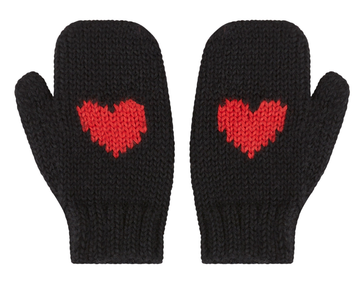 Heart Alpaca Mittens
