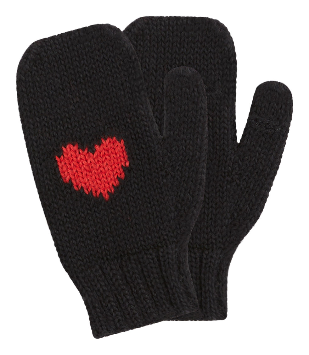 Heart Alpaca Mittens