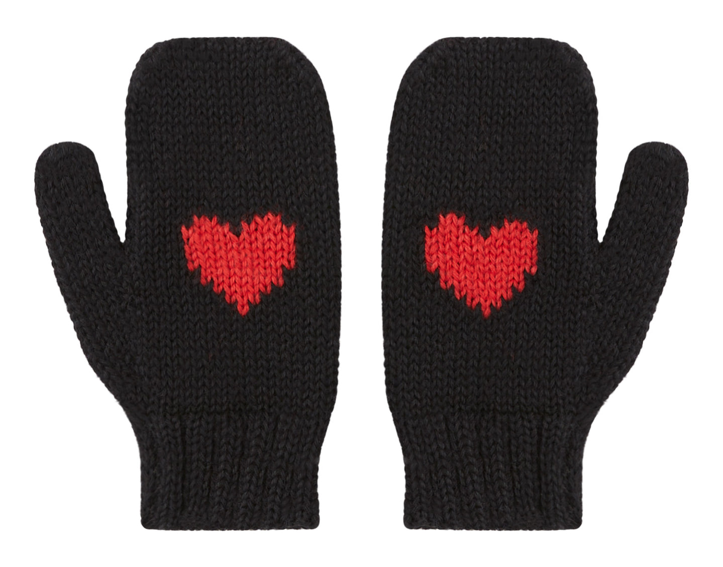Heart Alpaca Mittens