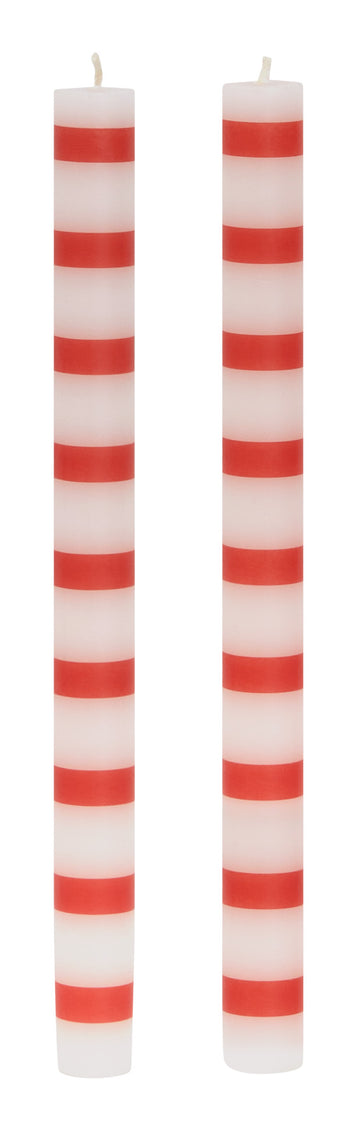 Striped Dinner Candles