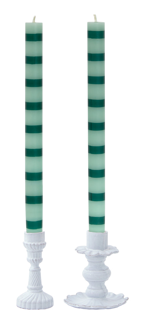Striped Dinner Candles