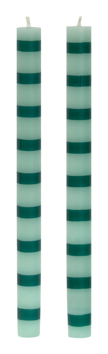 Striped Dinner Candles