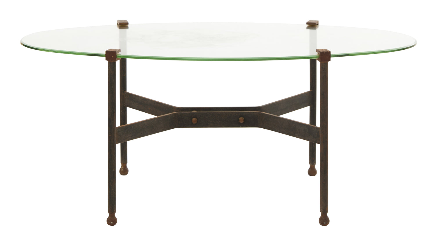 Vintage Glass Top Coffee Table