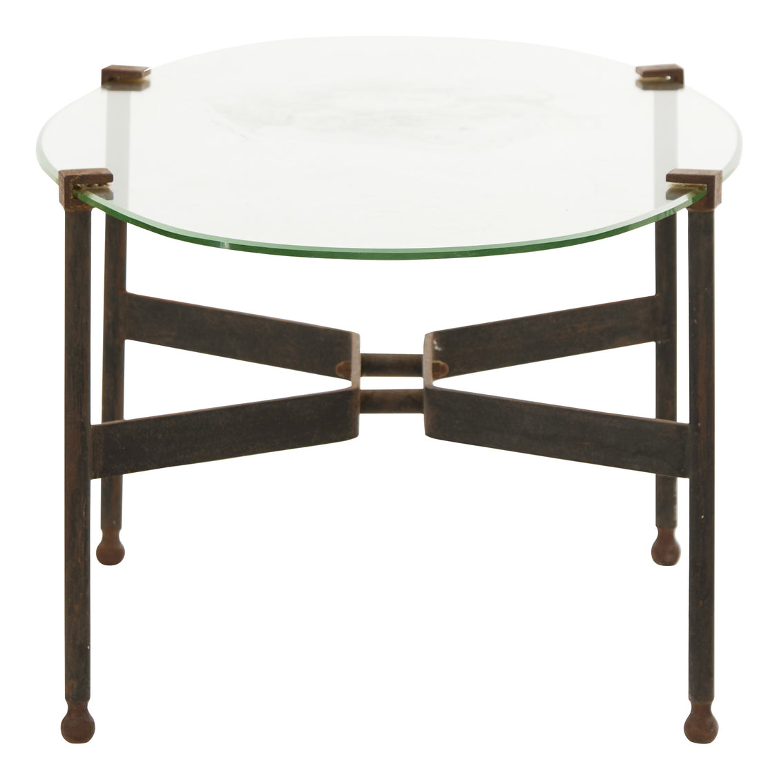 Vintage Glass Top Coffee Table