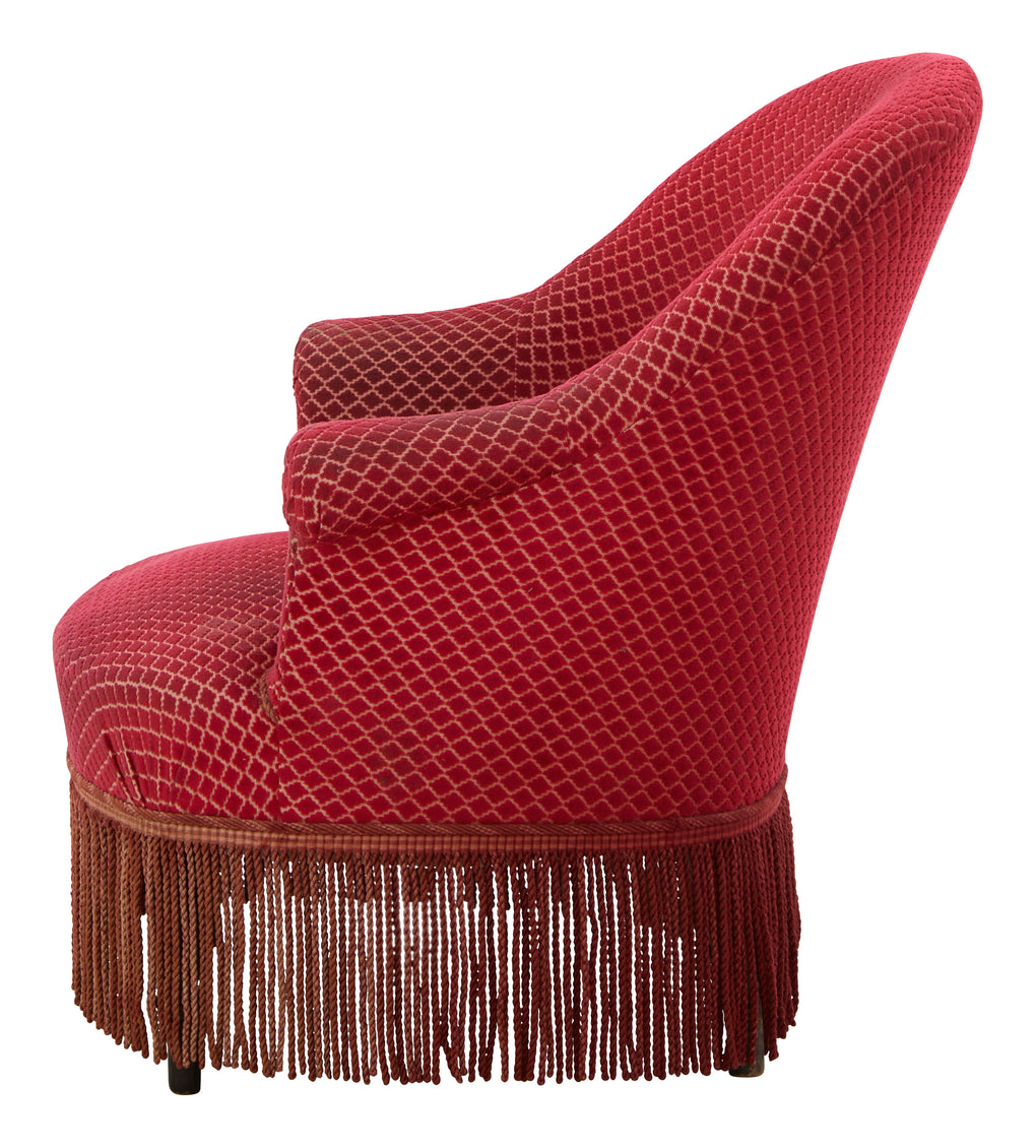 Antique Napoleon III Red Chair