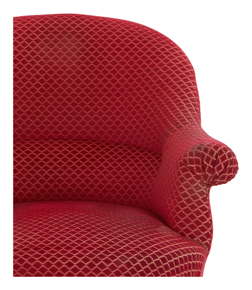 Antique Napoleon III Red Chair