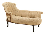 Antique Unupholstered Tufted Chaise Lounge