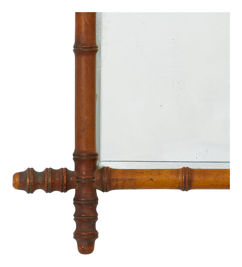 Vintage Faux Bamboo Mirror - Small