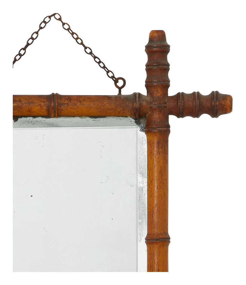 Vintage Faux Bamboo Mirror - Small