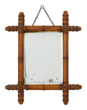 Vintage Faux Bamboo Mirror - Small
