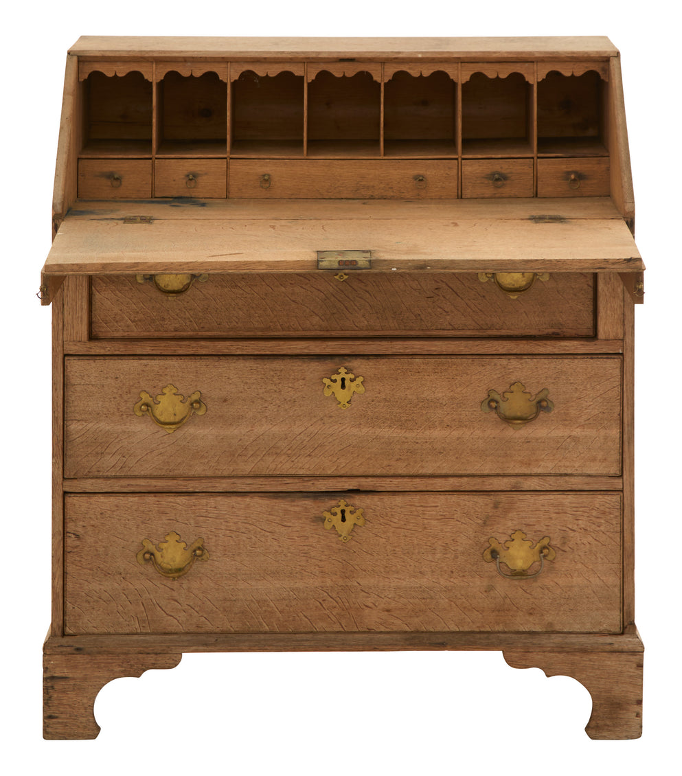 Antique Stripped Wood Secretary