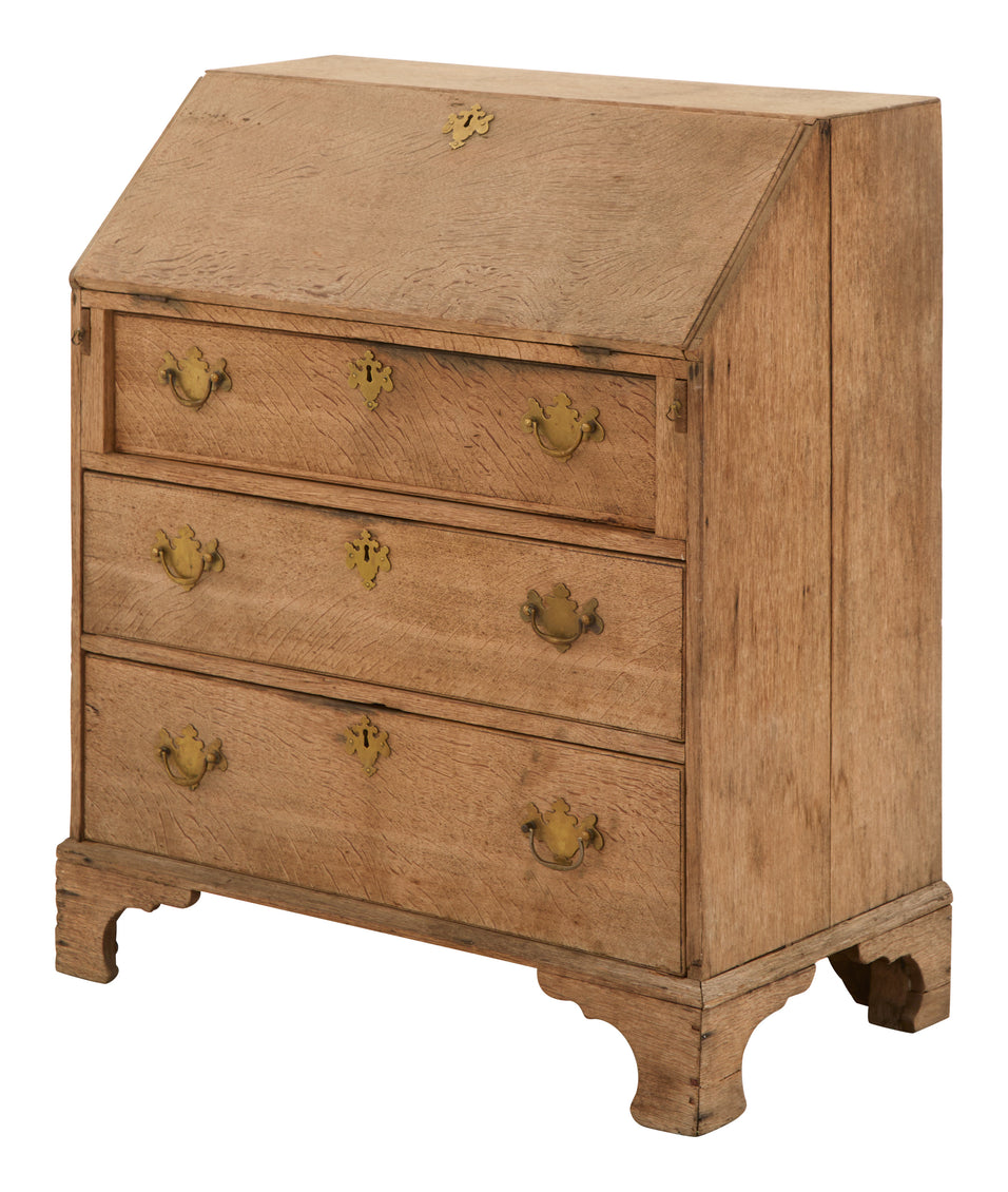 Antique Stripped Wood Secretary