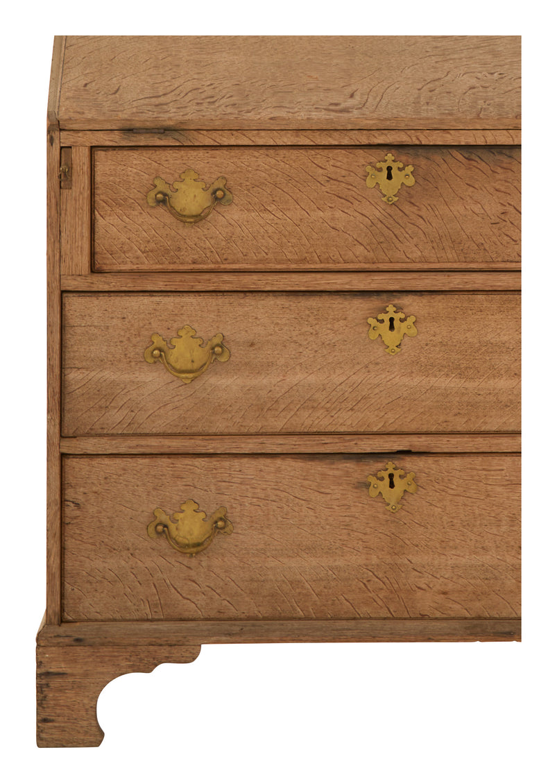 Antique Stripped Wood Secretary