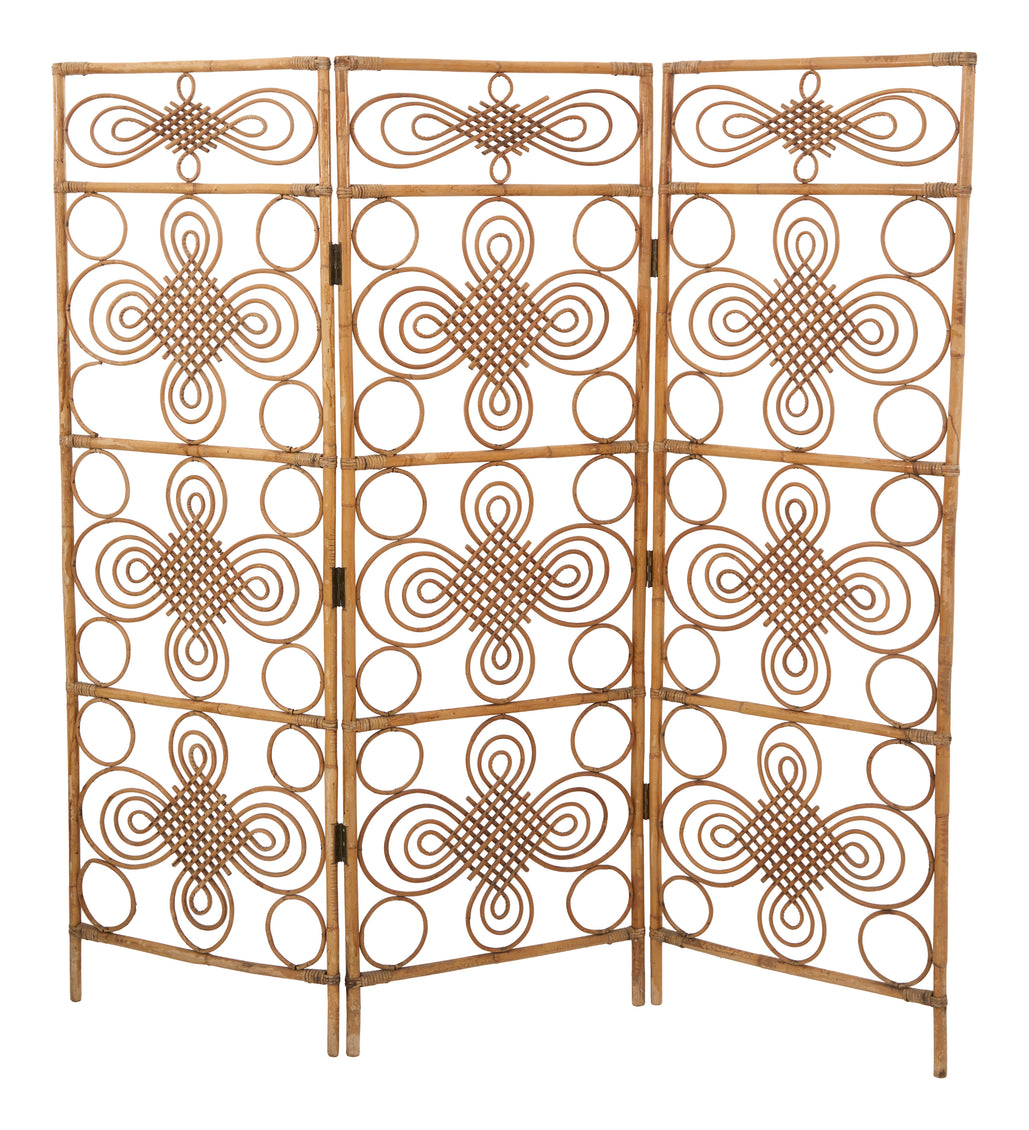 Vintage Rattan Folding Screen