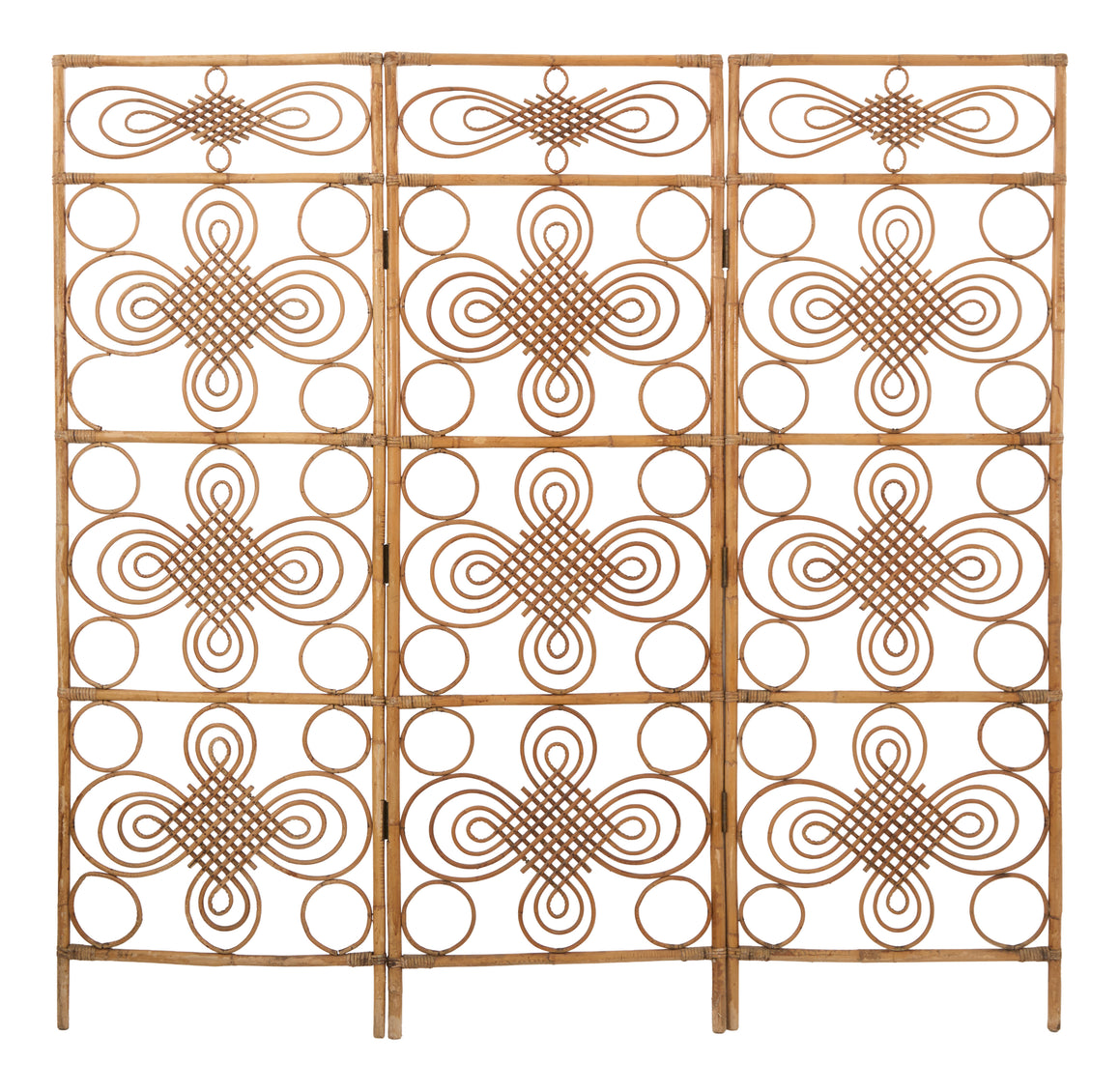 Vintage Rattan Folding Screen