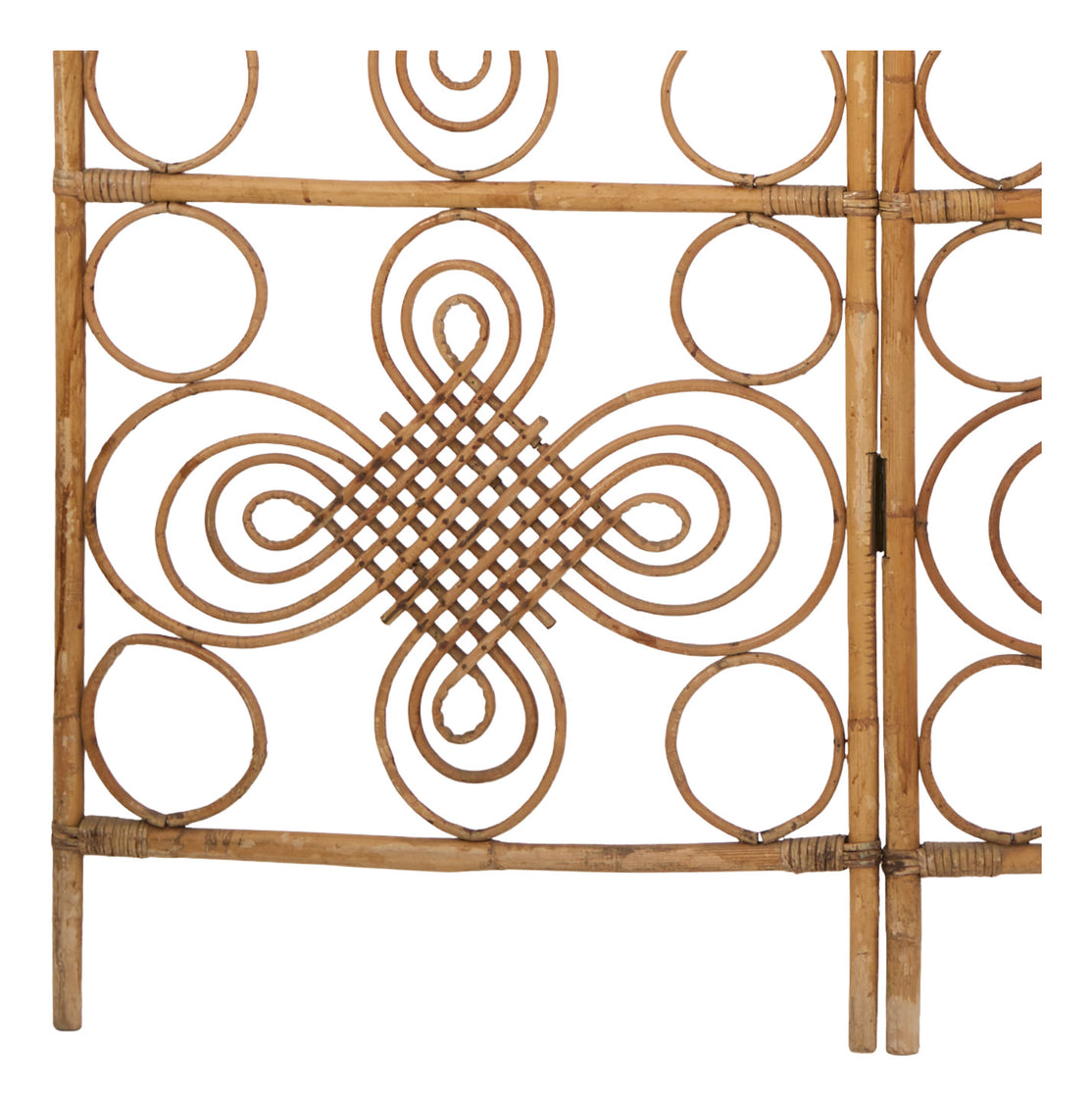 Vintage Rattan Folding Screen