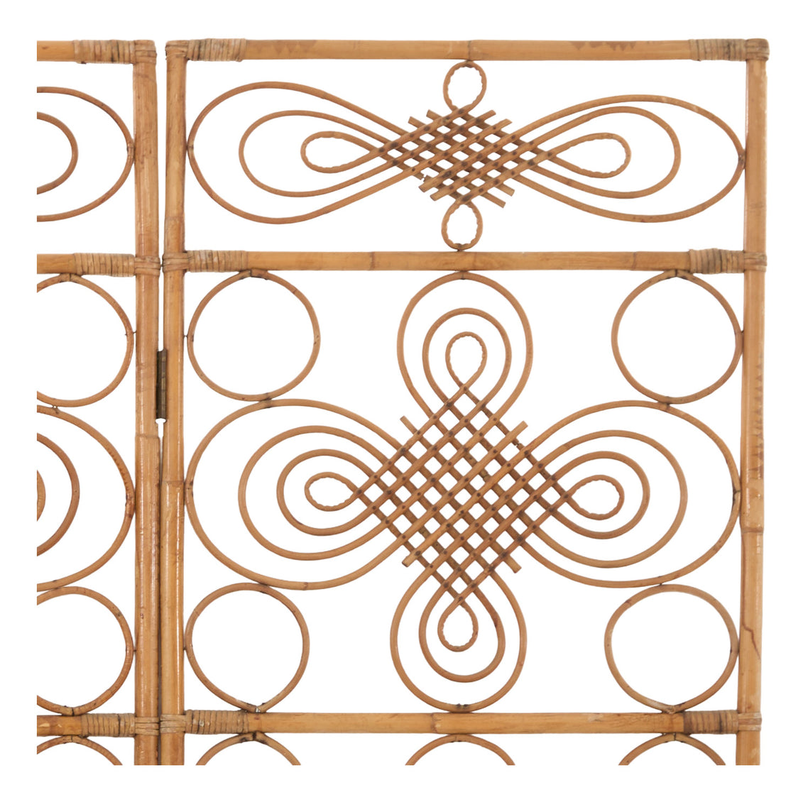 Vintage Rattan Folding Screen