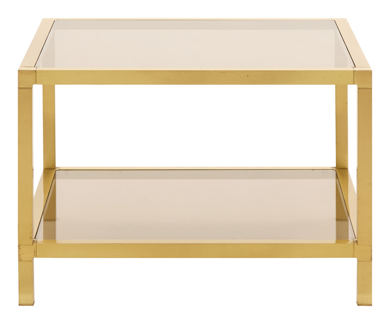 Vintage Square Brass Coffee Table
