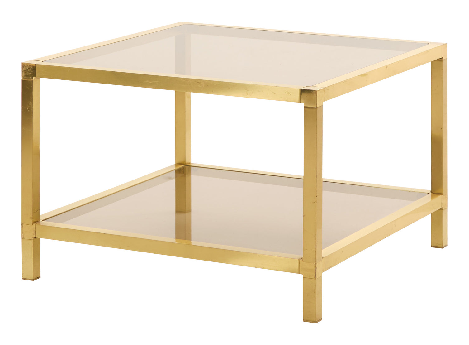 Vintage Square Brass Coffee Table