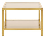 Vintage Square Brass Coffee Table