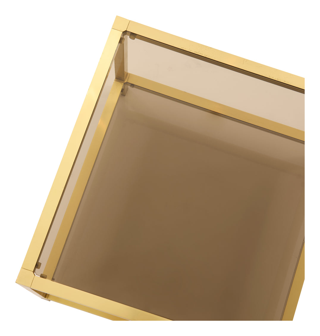 Vintage Square Brass Coffee Table
