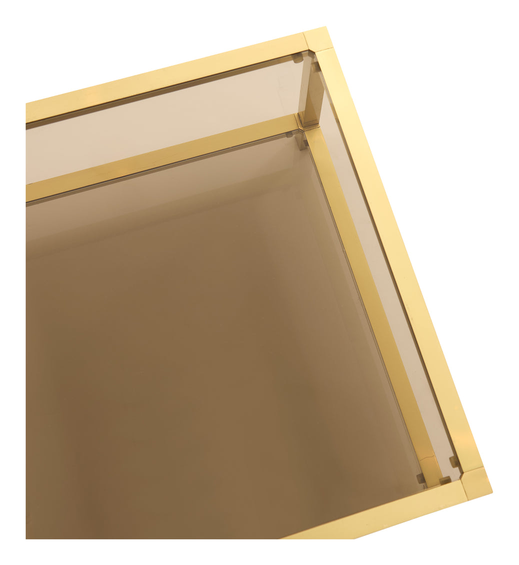 Vintage Square Brass Coffee Table