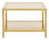 Vintage Square Brass Coffee Table