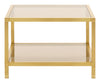 Vintage Square Brass Coffee Table