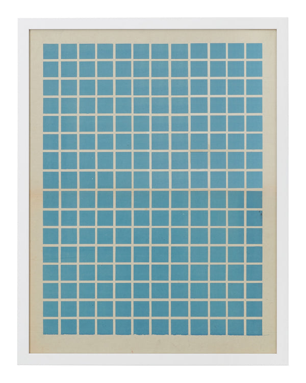 Vintage Geometric Grid Print