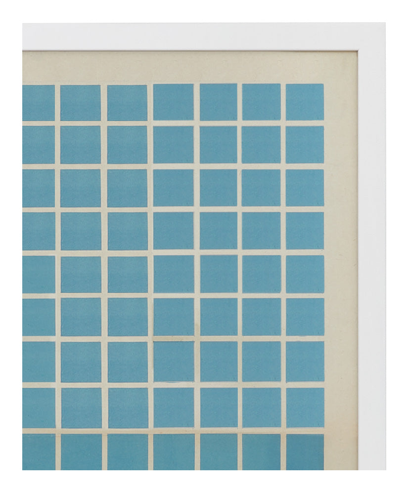 Vintage Geometric Grid Print