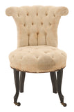 Antique Unupholstered Tufted Slipper Chair